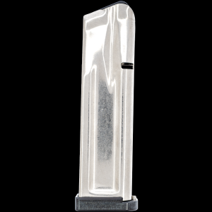 as Gunworks 2011 Unbranded Stainless Steel 9mm Luger 18-Round 126mm Magazine W/ TTI Basepad Ammo