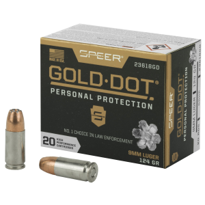 er Gold Dot 9mm Luger 124gr HP 20 Rounds Ammo