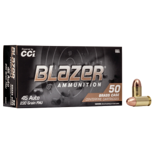  Blazer Brass .45 ACP 230gr FMJ 50 Rounds Ammo