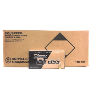  Blazer Brass 9mm Luger 124gr FMJ 1000 Rounds Ammo
