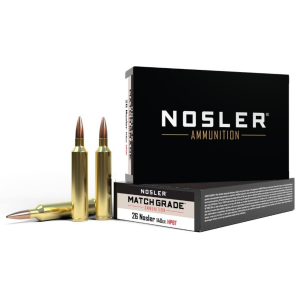 Nosler Match Grade .26 Nosler Ammo 140gr HPBT 20 Rounds ler Match Grade .26 Nosler 140gr HPBT 20 Rounds Ammo