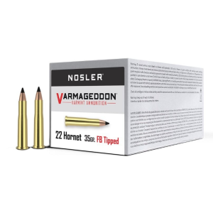 Nosler Varmageddon .22 Hornet Ammo 35gr FB Tipped 50 Rounds ler Varmageddon .22 Hornet 35gr FB Tipped 50 Rounds Ammo