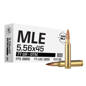 Norma MLE 5.56 NATO Ammo 77gr OTM 20 Rounds ma MLE 5.56 NATO 77gr OTM 20 Rounds Ammo