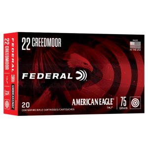 Federal American Eagle .22 Creedmoor Ammo 75gr TMJ 20 Rounds eral American Eagle .22 Creedmoor 75gr TMJ 20 Rounds Ammo