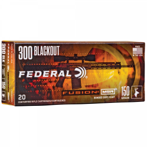 Federal Fusion MSR .300 Blackout Ammo 150gr Fusion Soft Point 20 Rounds