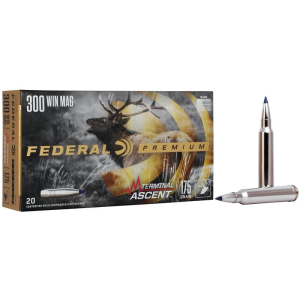Federal Terminal Ascent .300 Winchester Magnum Ammo 175gr Bonded PT 20 Rounds eral Terminal Ascent .300 Winchester Magnum 175gr Bonded PT 20 Rounds Ammo