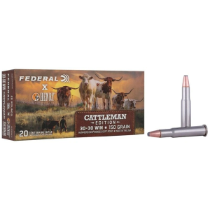 Federal Cattleman Edition .30-30 Winchester Ammo 150gr Bonded SP 20 Rounds eral Cattleman Edition .30-30 Winchester 150gr Bonded SP 20 Rounds Ammo