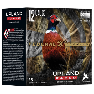 Federal Upland Paper 2.75 12 Gauge Ammo 1 1/4oz #5 Shot 1330 FPS 25 Shells eral Upland Paper 2.75 12 Gauge 1 1/4oz #5 Shot 1330 FPS 25 Shells Ammo