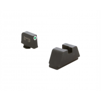 Ameriglo Optic Compatible .220" Green Tritium Front .295" Flat Black Rear Sight Set for Glock Pistols