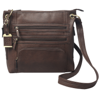 Bulldog Cases Large Cross Body Purse With Holster Brown