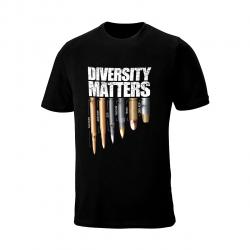 WEBY Unisex "Diversity Matters" Black Hunting T-Shirt (DM)