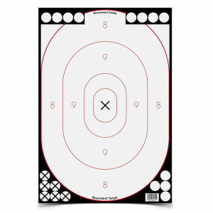 BIRCHWOOD CASEY Shoot-N-C 12x18in 5 White/Black Silhouette Targets, 90 Pasters (34615)