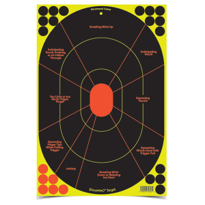 BIRCHWOOD CASEY Shoot-N-C 12x18in 5 Handgun Trainer Targets, 110 Pasters (34655)