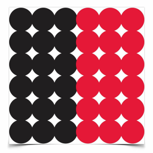 BIRCHWOOD CASEY Dirty Bird 1in Adhesive Red/Black Repair Pasters (34118)