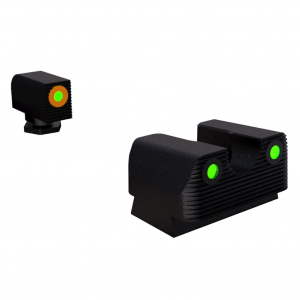 RIVAL ARMS Tritium Green Rear/Green with Orange Outline Front Night Sights for Glock 42/43 (RA2A231G)