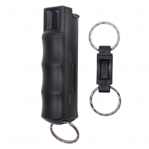 SABRE 3-in-1 Black Key Case Pepper Spray with Quick Release Key Ring (HC-14-BK)