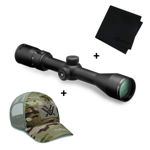 VORTEX Diamondback 3-9x40mm Dead-Hold-BDC Reticle 1in Riflescope w/ Multicam Camo Cap and Microfiber Cleaning Cloth (VOR-DBK-01-BDC+120-64-MUL+MF)