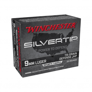 WINCHESTER AMMO Silvertip For 9mm Luger 115Gr Hollow Point 20rd/Box Handgun Ammo (W9MMST)