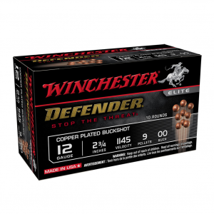 WINCHESTER AMMO Defender 12Ga 2.75in 00 Buck Shot 10rd Box Shotshells (SB1200PD)
