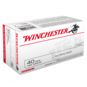 WINCHESTER USA 40SW 165Gr Full Metal Jacket 100rd/Box Ammo (USA40SWVP)