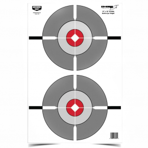BIRCHWOOD CASEY Eze-Scorer 12x18in Double Bull's-Eye Target, 100-Pack (37061)