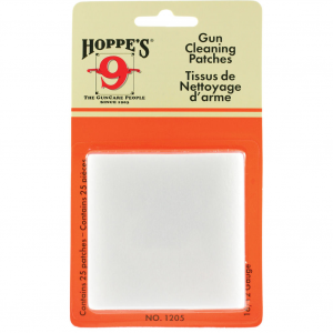 HOPPE'S 25-Pack 12 and 16 Gauge Gun Cleaning Patches (1205)