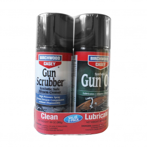BIRCHWOOD CASEY Gun Scrubber/Synthetic Gun Oil Aerosol Combo Pack (33302)