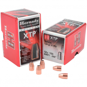 HORNADY 9mm 124Gr XTP Hollow Point 100Rd Box Bullets (35571)