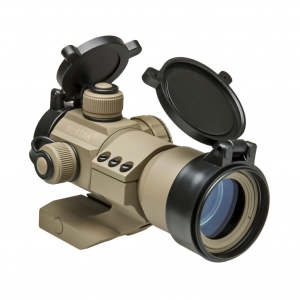 NCSTAR Tactical Tan 1x35mm Red/Green/Blue Dot Reflex Sight with Cantilever Mount (DRGB135T)