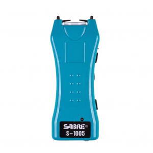SABRE Blue Stun Gun Plus Flashlight with Belt Holster (S-1005-TQ)