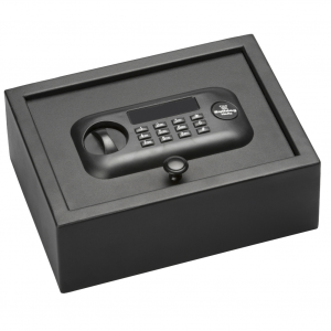 Bulldog Cases Pistol Vault, 12"X9"X4", Digital Lock, Standard Top Open Drawer Safe, Black BD1030