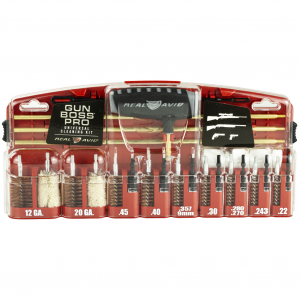 Real Avid Cleaning Kit, Gun Boss Pro-Universal Gun Cleaning Kit, Fits .22, .243, .280, .270, .30, .357, 9mm, .40, .45, 20Ga, 12Ga AVGBPRO-U