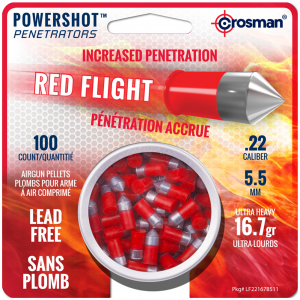 CROSMAN Red Flight .22 Caliber Red Lead-Free 100Ct Pellet (LF22167)