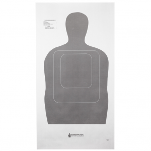 Action Target TQ-15 Standard Target, 25-Yard Silhouette In Gray, 24"x45", 100 Per Box TQ-15GRAY-100