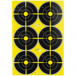 ALLEN Ez-Aim Splash Bullseye Non-Adhesive 12" x 18" Peper Targets, 8-Pack (15355)