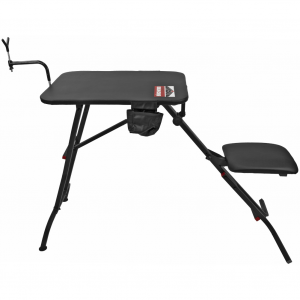 Birchwood Casey Ultra Steady Shooting Bench, Adjustable Rubber Coated Gunrest, Folds Up for Easy Transport/Storage, Rated for 300lbs, Black BC-MSB100