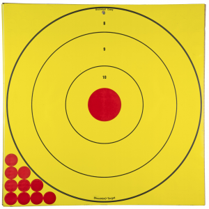 Birchwood Casey Shoot-N-C, Adhesive Target, Easily Visable Black Splatter, Yellow, 17.75" X 17.75" BC-LRBET-5PK