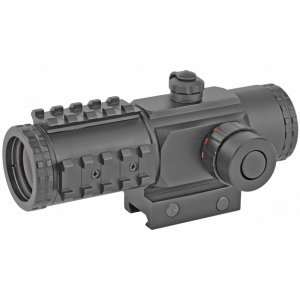 Konus SightPro, PTS2 Dot Site, Rifle Scope, 3X30mm, 30mm Tube, 2.8 MOA Illuminated Semi Circle and Dot BDC Reticle, Matte Black Finish, Includes Lens Covers and Cleaning Cloth 7203