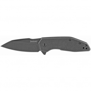 Kershaw Gravel, 2.5" Folding Knife/Assisted, Drop Point, Plain Edge, 8CR13MOV/BlackWash, Stainless Steel Black-Oxide BlackWash Handle 2065