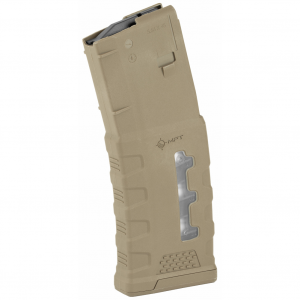 Mission First Tactical MFT Window EXD Polymer Magazine, 223 Remington/556NATO, .300 AAC Magazine, 30 Rounds, Fits AR Rifles, Polymer, Flat Dark Earth EXDPM556-W-SDE
