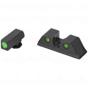 Meprolight Hyper-Bright, Tritium Sight Set, Green Front/Green Rear, For Glock Standard Frame 9/357SIG/40/45GAP 0402243111