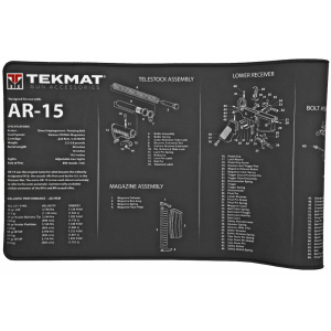 TekMat AR-15 Ultra Ultra Premium Gun Cleaning Mat, Includes Small Microfiber TekTowel, Packed In Tube TEK-R44-AR15