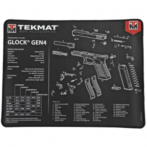 TekMat Glock Gen 4 Ultra Premium Gun Cleaning Mat, 15"x20", 15"X20", Includes Small Microfiber TekTowel TEK-R20-GLOCK-G4