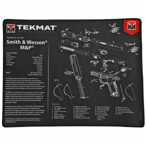 TekMat S&W M&P Ultra Premium Gun Cleaning Mat, 15"x20", Includes Small Microfiber TekTowel, Packed In Tube TEK-R20-SW-MP