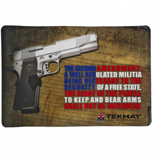 TekMat Original Mat, 2nd Amendment, Cleaning Mat, Thermoplastic Surface Protects Gun From Scratching, 1/8" Thick, 11"x17", Tube Packaging, Black TEK-R17-2AMEND
