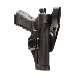 BLACKHAWK Serpa Level 2 Right Hand Duty Belt Holster For Glock 17,19,22,23,31,32 (44H000BK-R)