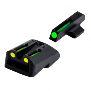 TRUGLO TFO Green Front/Yellow Rear Handgun Set for 1911 with Novak Cut .270/.500 (TG131NT4Y)