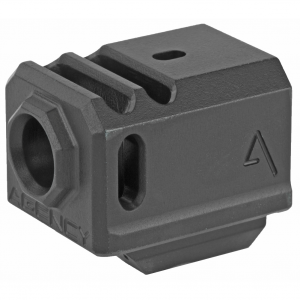 Agency Arms Gen3 Compensator Compatible with the Glock 17/19/34, Standard 1/2 x 28 thread pitch, Black finish 417-3-BLK