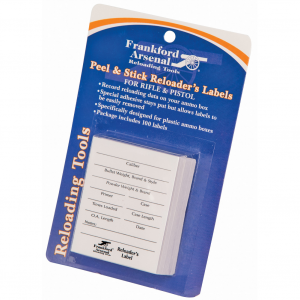 Frankford Arsenal Pistol and Rifle Reloader's Labels, 100 Pack 202364