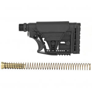 Luth-AR MBA-3 Stock With Buffer Assembly, Mil-Spec Dia 6-Position Carbine Buffer Tube, .223/5.56 Buffer, Buffer Spring, Latch Plate and Lock Ring, Adjustable Length of Pull/Cheek Height/Butt Plate, Fits AR-15, Black MBA-3K-M